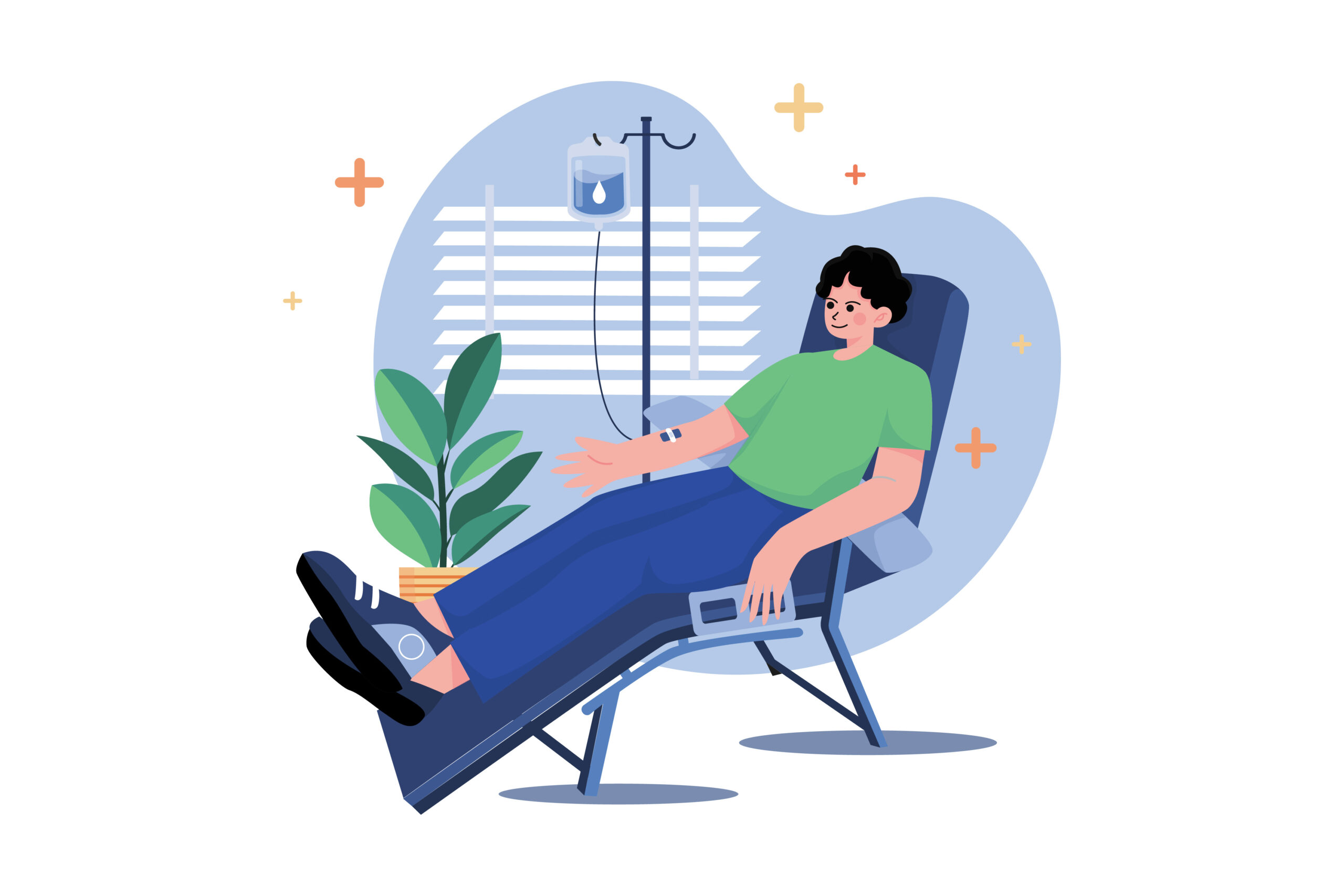 Donating blood Illustration concept on white background